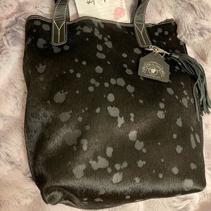 Holy Cow Couture Acid Wash Market Tote New